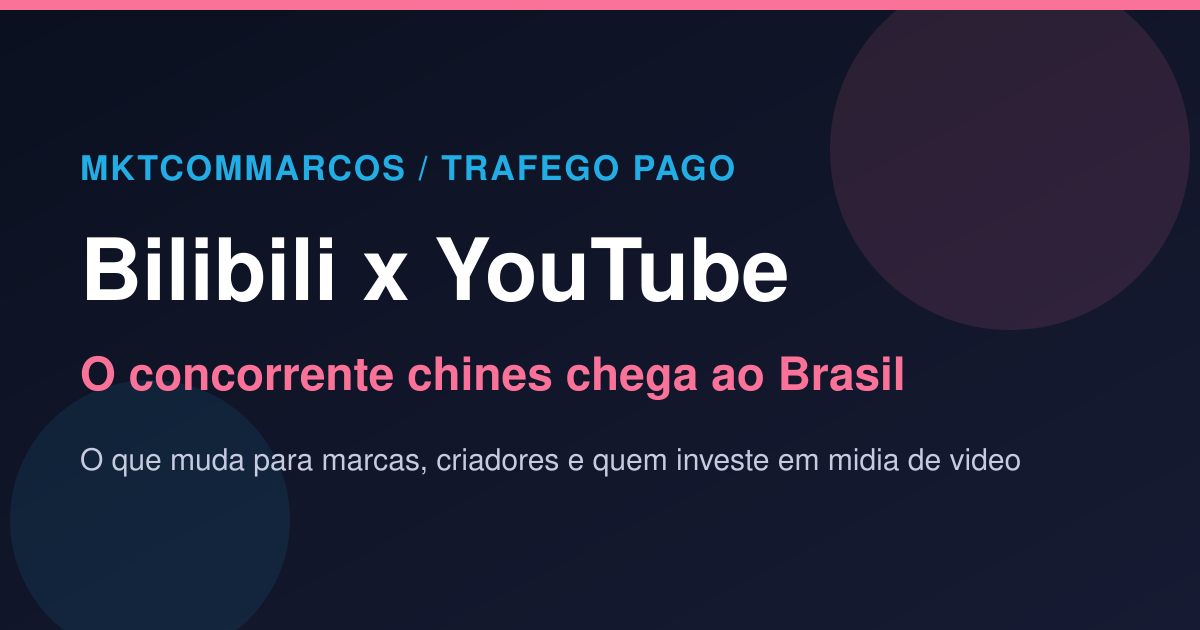 Bilibili x YouTube: o que muda para quem anuncia em video